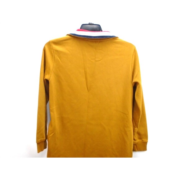 TOMMY HILFIGER Sweatshirt Dress Womens Size S/P 1/4 Zip Pullover Mustard Yellow - Picture 9 of 12